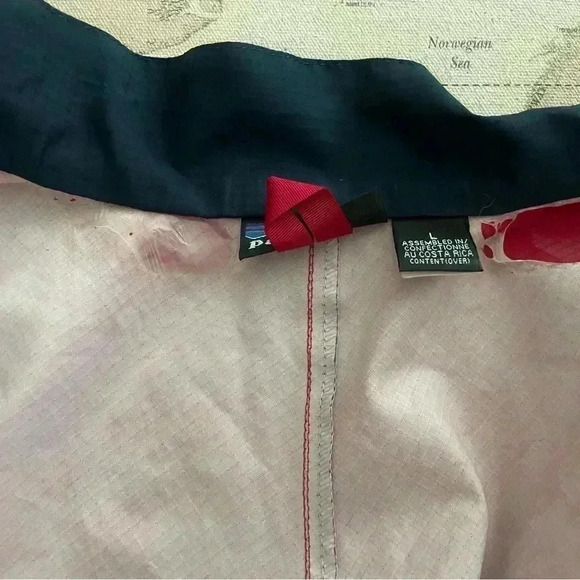 Patagonia Vest Full Zip Red Lightweight Wind Rain Windbreaker Vintage Size L - Picture 5 of 6